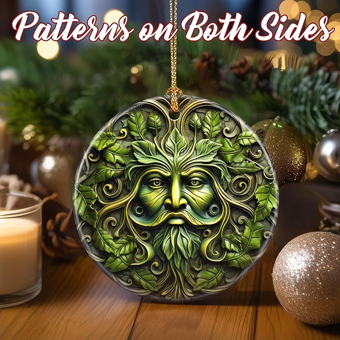 Christmas Ornaments, Dodosky 2.8in Ceramic Plant Ornament, Xmas Decor, Christmas Tree Ornaments, Xmas Decorations for Tree, Holiday Ornament, Gifts for Plant Lovers, Gifts for Men, Gardener