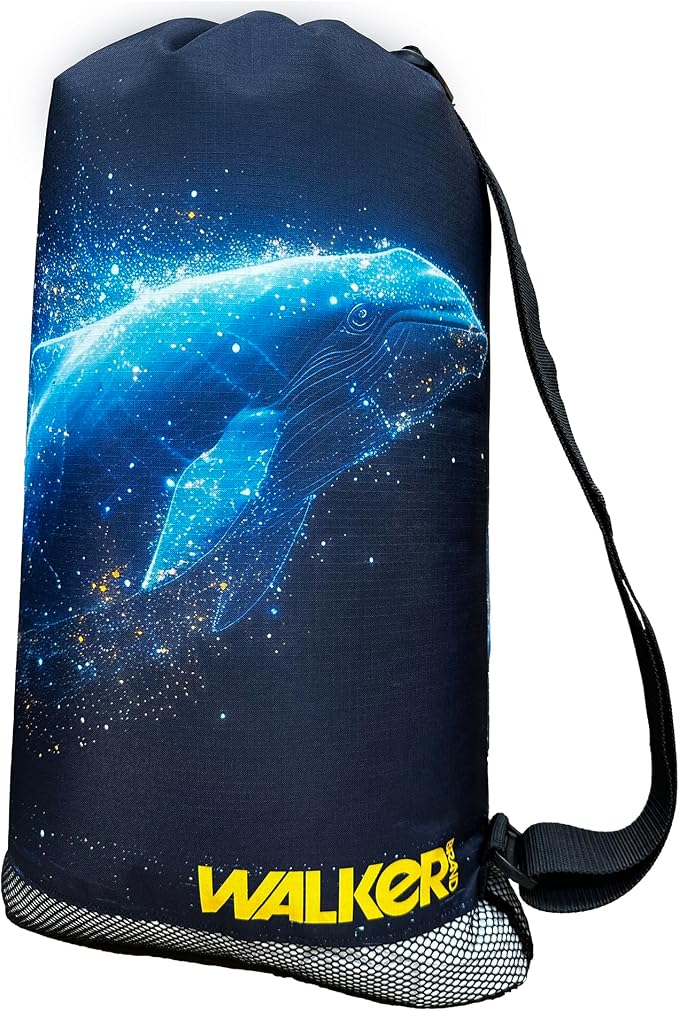 Walker Beach Mesh Net Travel Boat Bag for Snorkeling, Dive, and Swim Gear – USA Made, Galactic Whale - Image 4