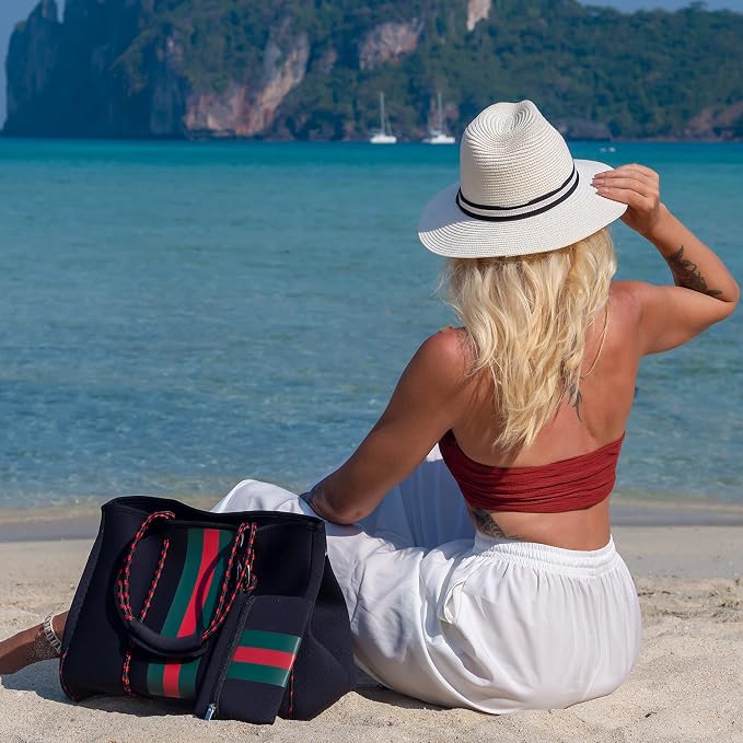 QOGiR Neoprene Multipurpose Beach Bag Tote with Inner Zipper Pocket … … … … - Image 3