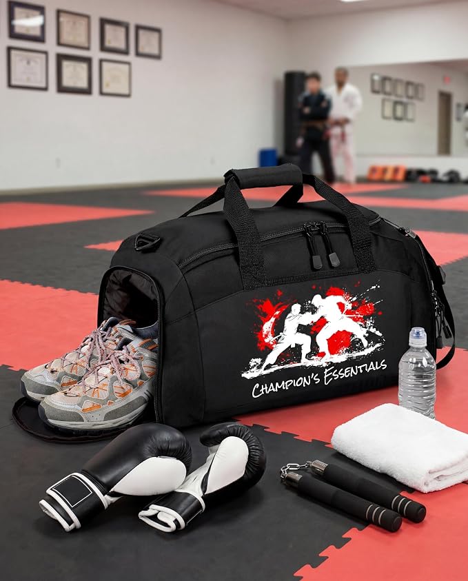 Personalized Martial Arts Duffel Bag – Custom Name Gym Bag for Karate, Taekwondo, Jiu Jitsu & MMA – Youth & Adult Training Gear Bag - Image 6