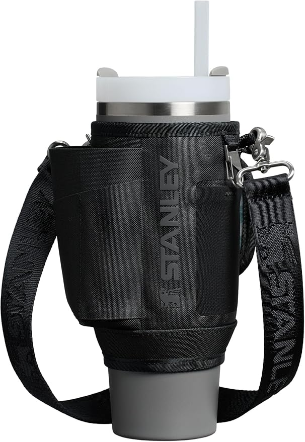 STANLEY All Day Quencher Carry All for 30 oz Tumbler with Handle | Crossbody Bag with Phone Holder Pocket, Card Sleeve & Detachable Strap | Water Bottle Carrier Bag | BPA-Free | Black by Unknown
