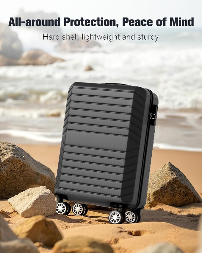 10 Piece Luggage Sets, 3 Piece Suitcase Set, 20 inch Carry on Luggage, 24 inch and 28 inch Checked Luggage with 7PC Packing Bags - Image 7