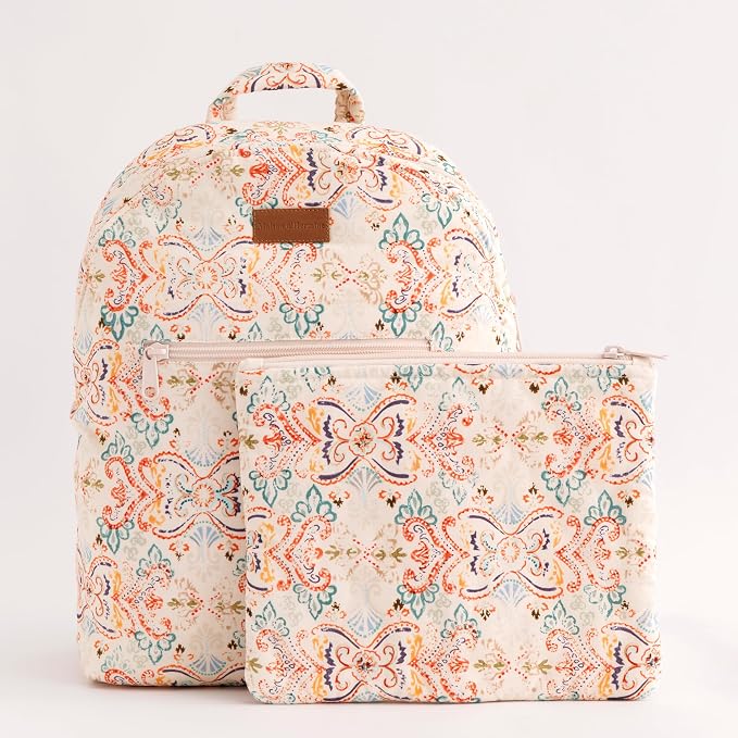 Maison d' Hermine Backpack for Women Men Cotton Shoulder Multipurpose Rucksack with Small Pouch Lightweight Multi Pocket Bag for Travel Work Beach Perfect for Spring Summer (Oris - Beige) - Image 9