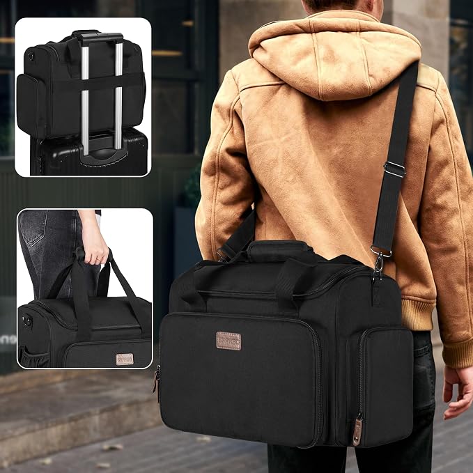 BAFASO Large Insulated Hairdresser Bag with 2 Removable Pouches, Black | with a Semi Detachable Divider, Hairstylist Traveling Bag Holds Various Hair Cutting Tools. - Image 6