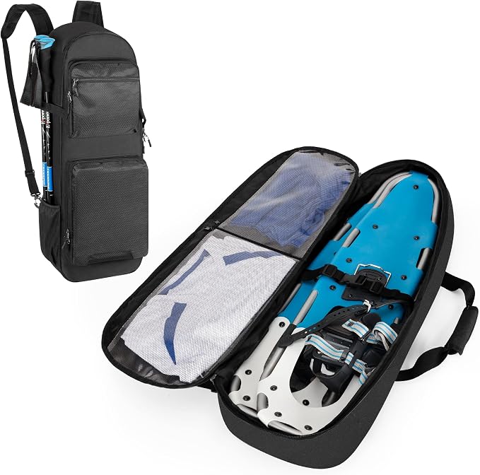 DSLEAF Snow Shoes Bag for 25”-30” Snowshoes, Snowshoe Backpack Holds A Pair of Poles, Gloves and Other Accessories, Suitable for Hiking and Climbing, Bag Only by DSLEAF