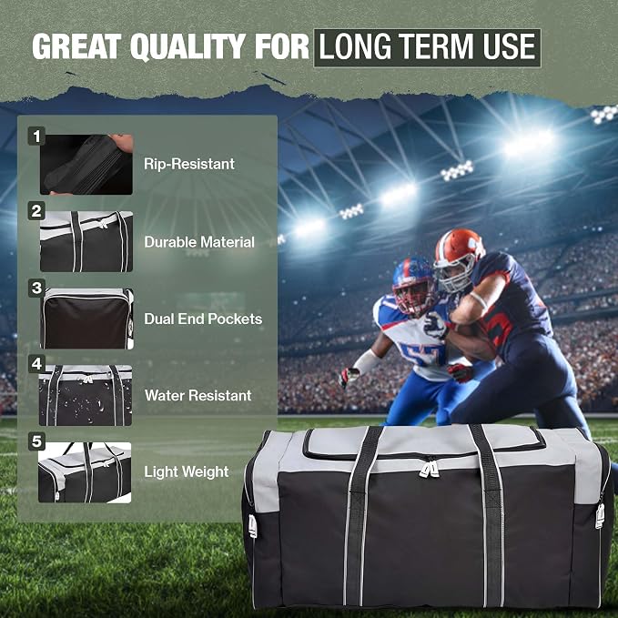 Jetstream Heavy Duty Multi Pocket Durable Sports Gym Equipment Travel Duffel Bag - Image 9
