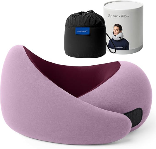 Ostrichpillow GO Travel Pillow, 360° Memory Foam Support, Soft & Washable by Ostrichpillow