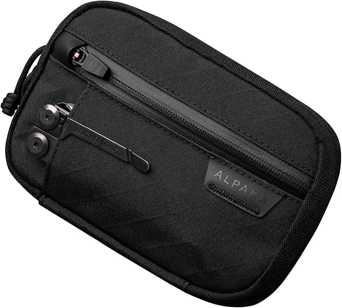 ALPAKA Admin Pouch Pro EDC Organizer Tool Pouch Black Axogrid 300D | Smooth Zipper, Weatherproof Storage for Electronics, Cables, Travel Accessories by ALPAKA