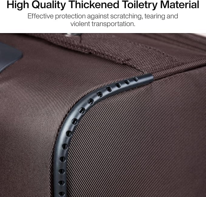 Hanke 3 Piece luggage Sets Softside Expandable luggage with Spinner Wheels TSA Lock,Travel Lightweight Luggage Sets,Coffee - Image 3