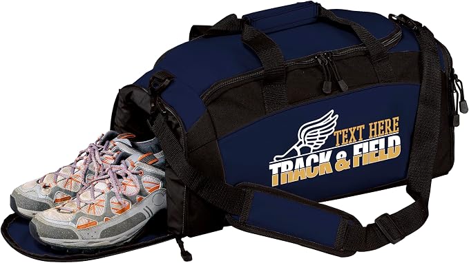 Personalized Track and Field Duffel Bag – Custom Name & Team Colors – Track Athlete Gear Bag for Boys & Girls – Lightweight Sports Travel Bag for Meets & Practice by all+about+me+company