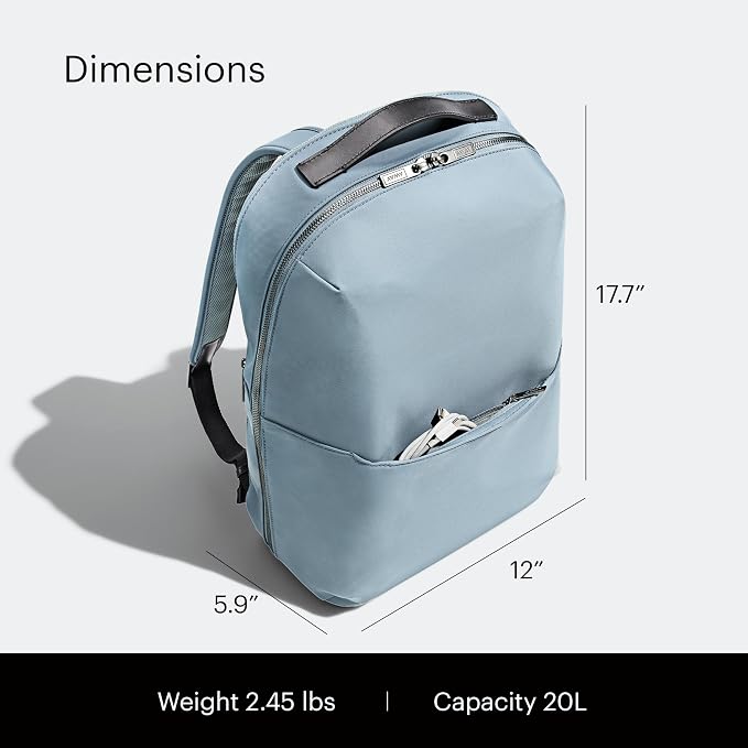 Away Amazon Exclusive The Everywhere Zip Backpack - Personal Item Airline Approved Backpack with 16” Padded Laptop Sleeve, Water Bottle Pocket, Interior and Exterior Pockets - Sky Blue - Image 5