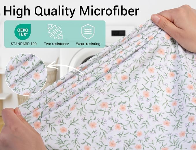 ZPECC Bulk Travel Laundry Bag,Extra Large Heavy Duty Laundry Bags 24 Pack,Washable Dirty Clothes Organizer for Commercial College Dorm Hotel Camping and Home Storage 30x40(Green Flower) - Image 2