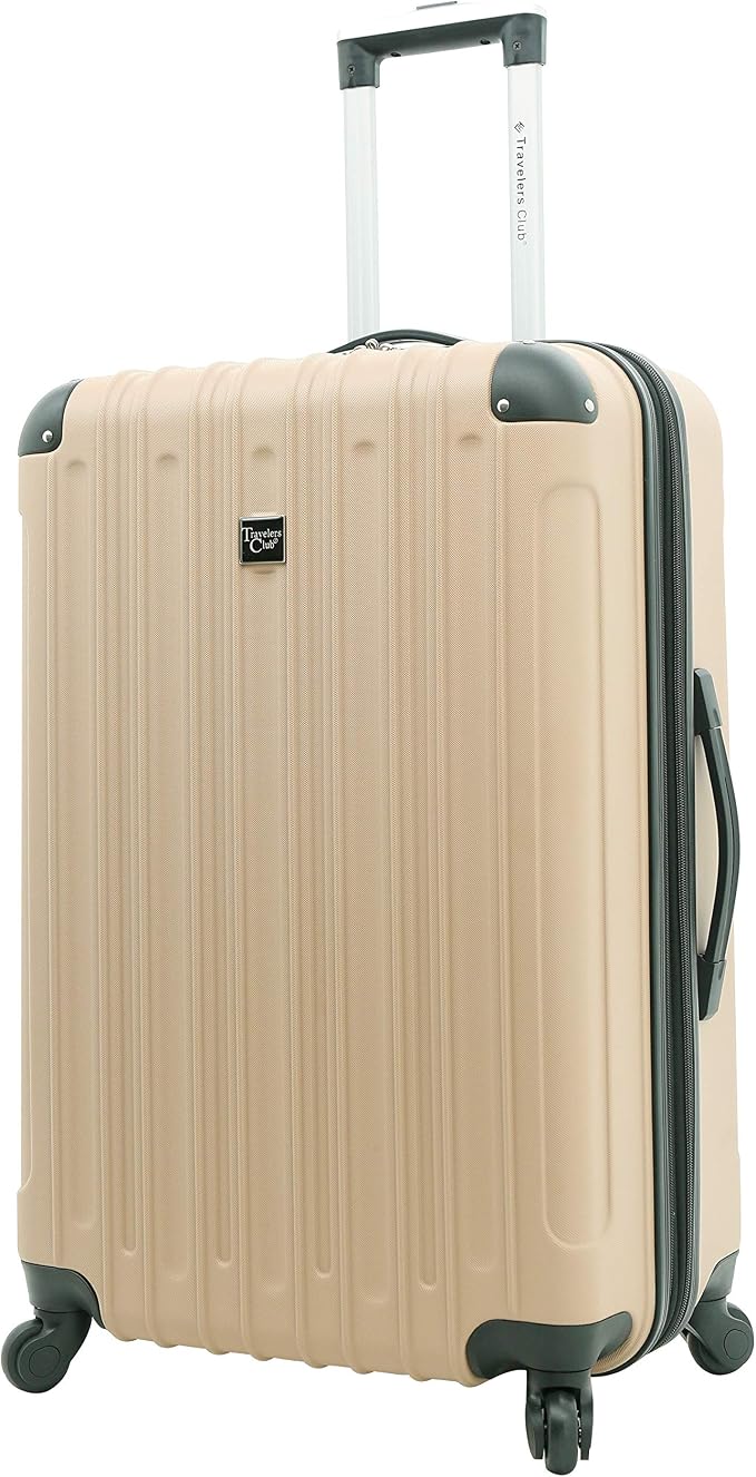 Travelers Club Midtown Hardside 4-Piece Luggage Travel Set, Tan - Image 10