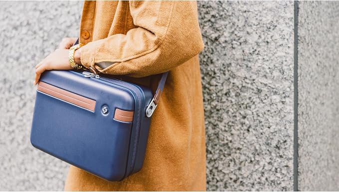 Samsonite Virtuosa Hardside Train Case, Crossbody Travel Makeup Case with Removable Strap - Image 7