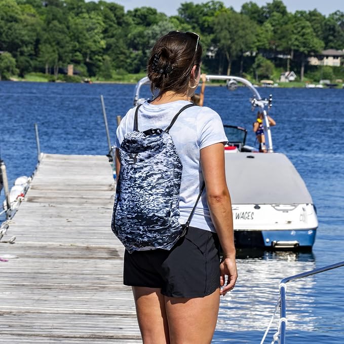 geckobrands Embark 10L Drawstring Backpack – Waterproof, Lightweight Dry Bag for Beach, Hiking, and Light Water Activities - Image 7