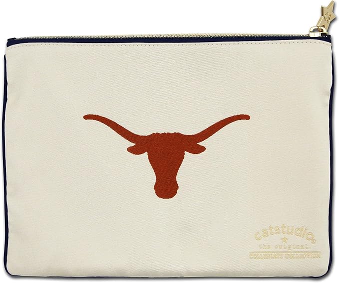 catstudio University of Texas College Zip Pouch | Use as Wallet, Clutch, Handbag or Makeup Bag - Image 2