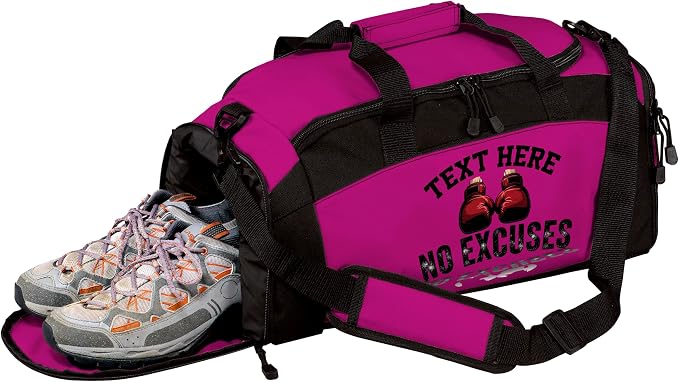 Personalized Boxing Duffle Bag with Name – Durable Gym Bag for Fighters, Custom Training Gear Bag with Shoe Compartment for Gloves & Equipment by all+about+me+company