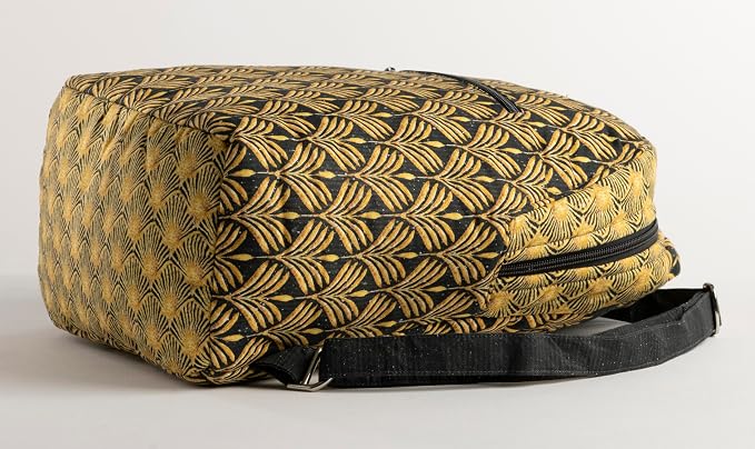 Maison d' Hermine Backpack for Women Men Cotton Shoulder Multipurpose Rucksack with Small Pouch Lightweight Multi Pocket Bag for Travel Work Beach Perfect for Spring Summer (Art Deco) - Image 9