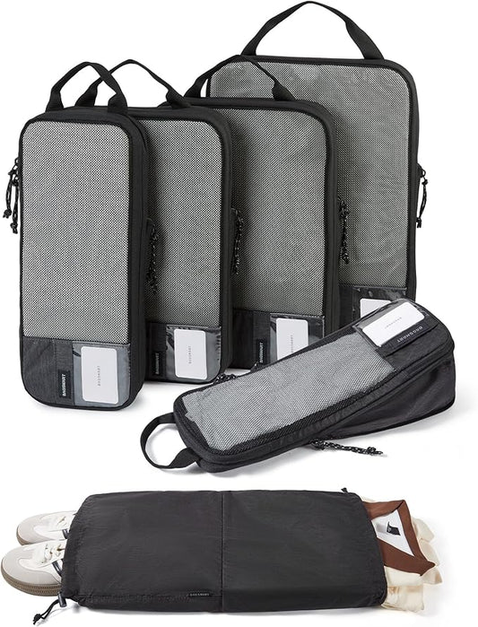 BAGSMART 6 Set /4 Set/2 Set Compression Packing Cubes for Travel, Lightweight Luggage Organizer Bags, Durable Space Saver Bags Travel Essentials by BAGSMART