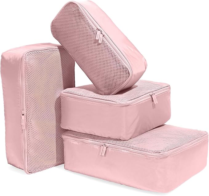 Away Insider Packing Cubes Set of 4 – Lightweight Travel Organizers for Luggage, Suitcases & Carry-On Bags, Blush Pink by Unknown