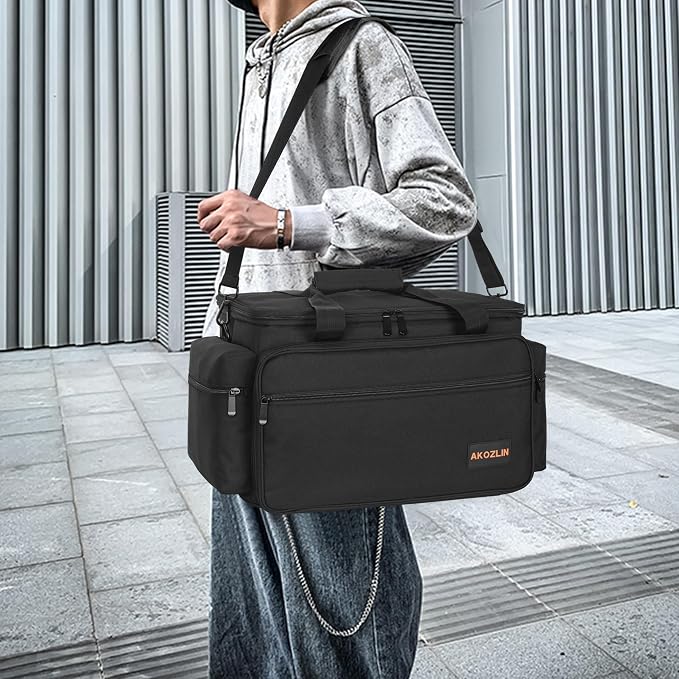 AKOZLIN Cable File Bag with Detachable Dividers for DJ Gear, Sound Instrument Accessories - Image 6