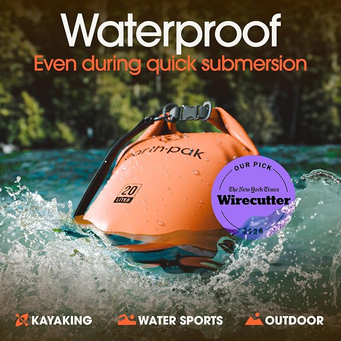 Earth Pak Waterproof Dry Bag - Roll Top Waterproof Backpack Sack Keeps Gear Dry for Kayak with Waterproof Phone Case - Image 3
