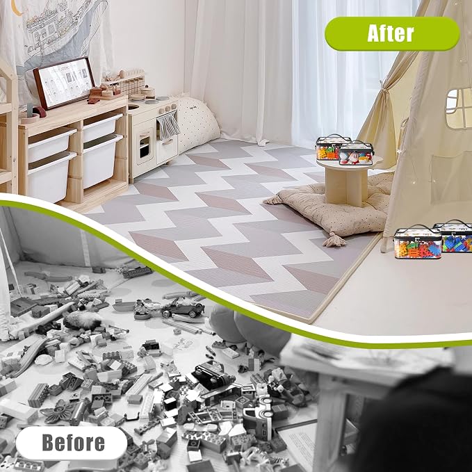 8 Pcs Large Clear Toy Storage Bags with Labels, Handles, Zippers XXL | Large Capacity, Transparent PVC, Waterproof Dustproof, Space-saving, Portability for Building Blocks, Puzzle, Dolls, Travel - Image 6