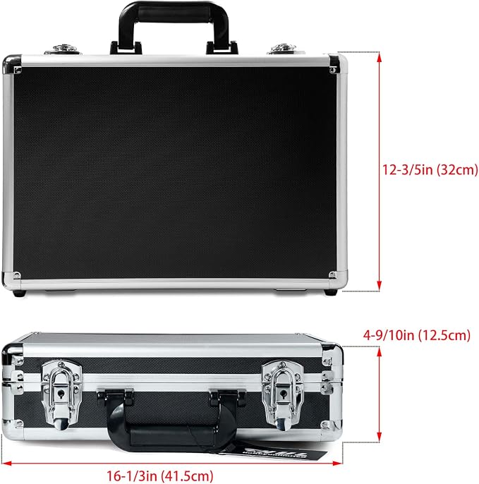 HUL 16in Two-Tone Aluminum Case with Customizable Pluck Foam Interior for Test Instruments Cameras Tools Parts and Accessories - Image 2