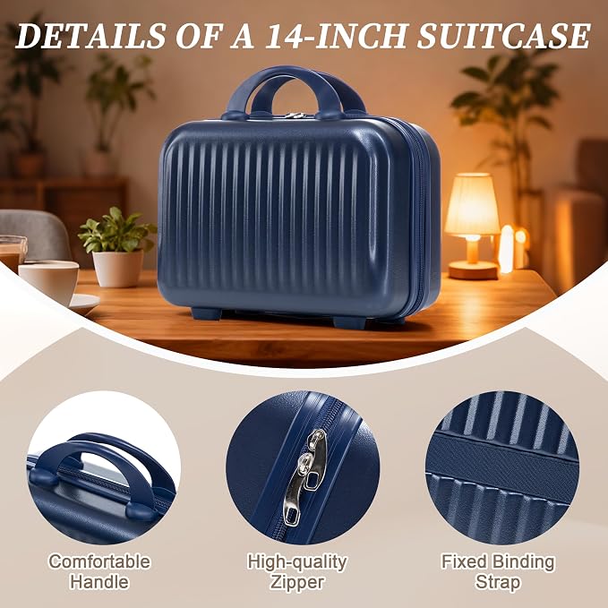 20/14 Inch Hardside Luggage, Lightweight Suitcase with Spinner Wheels - Image 8