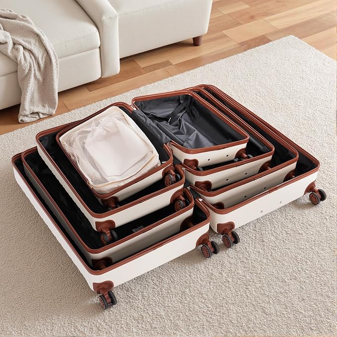 10 Piece Luggage Sets, 3 Piece Suitcase Set, 20 inch Carry on Luggage, 24 inch and 28 inch Checked Luggage with 7PC Packing Bags - Image 3