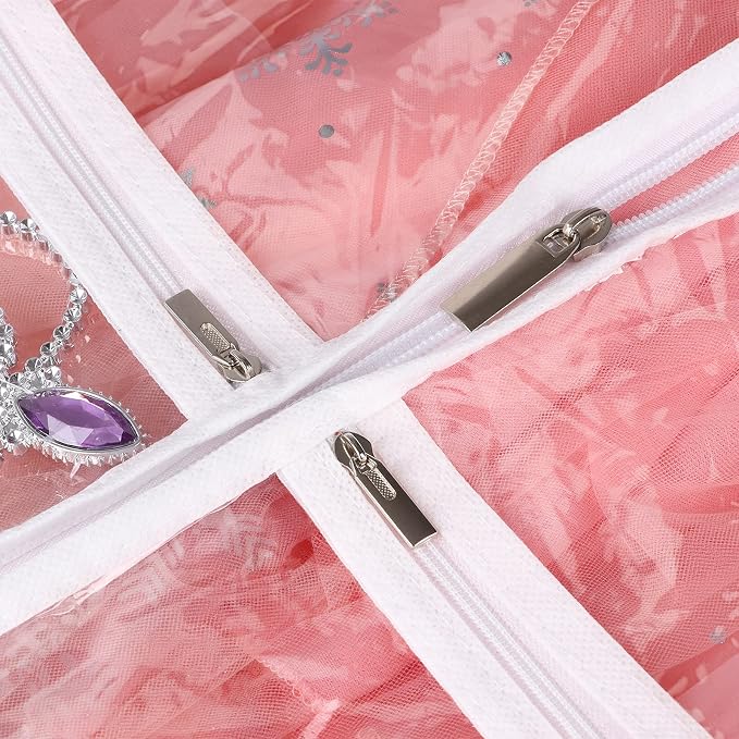 Univivi Clear PVC Dance Costume Bags (3 Pack) Garment Bag 40 Inch for Dance Competitions, with 4 Medium Clear Zipper Pockets and 1 Large Back Zippered Pocket [Upgraded Version] - Image 4