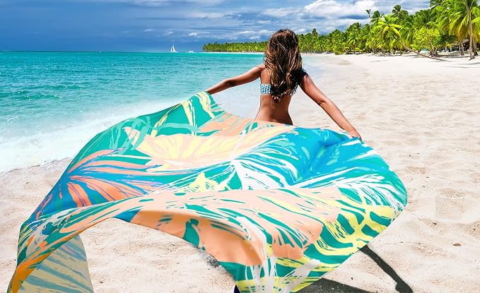 WIWIGO Beach Blanket Waterproof Sandproof Beach Mat 79" X 83"/10'x9'for 2-8 Adults Quick Drying Outdoor Picnic Mat Beach Accessories for Travel, Camping, Hiking - Image 6