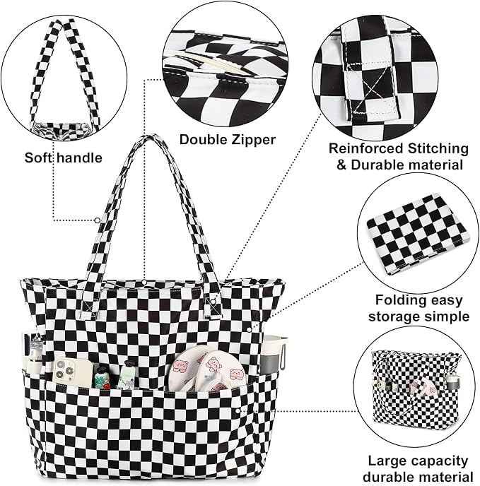 Bluboon Waterproof Beach Tote Pool Bags for Women Ladies Extra Large Carry On Bag With Wet Compartment for Weekender Travel - Image 7