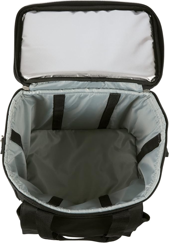 Picnic TIME Cellar 6-Bottle Wine Carrier & Cooler Tote, Insulated Padded Wine Cooler Bag for Travel, Portable Water-Resistant Wine Bag, (Black with Gray Accents) - Image 5