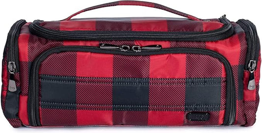 Lug Trolley Makeup Bag, Buffalo Check Red by Lug