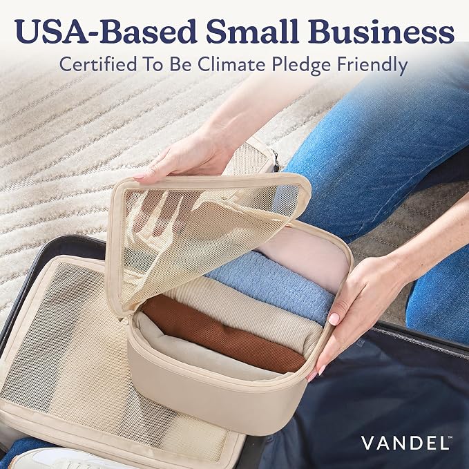 Vandel TSA-Friendly Packing Cubes for Carry On, Mesh Suitcase Organizer Bags Set, Small Packing Cubes for Travel Organizer Bags for Women with Mesh Panel and Durable Zippers, Luggage Cube Set of 4 - Image 6