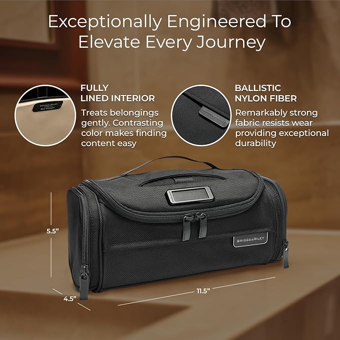 Briggs & Riley Toiletry Kit - Travel Bags for Women & Men, Organizer for Vacation, Dopp Kit for Bathroom Accessories, Makeup, & Skincare - Image 2