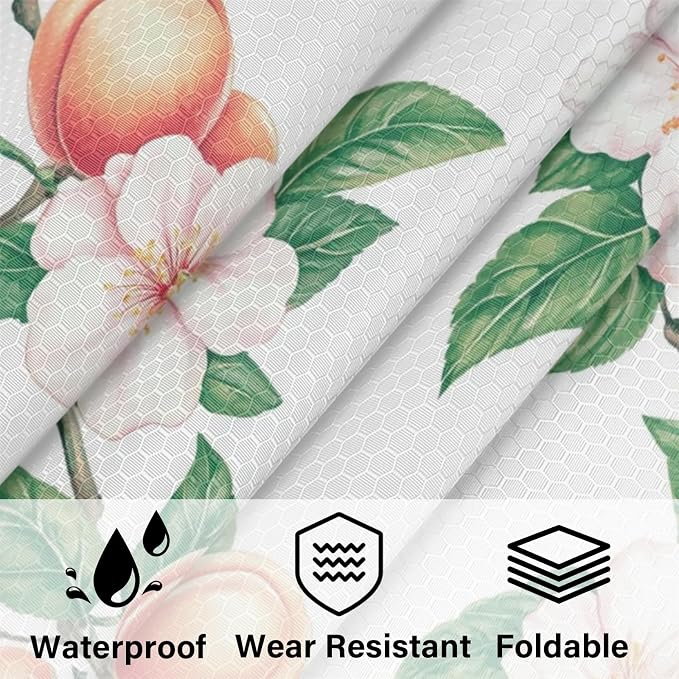 Floral Peach 6 Set Compression Packing Cubes for Travel Luggage Carry On Suitcase Compressible Expandable Packing Cubes Organizers Bag - Image 5