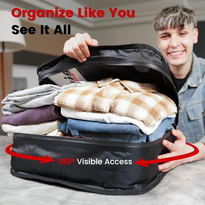 Vacuum Travel Bags with Pump for Car Camping & Backpacking - 6.0kPa Wireless Pump, Odor/Waterproof Anti-Rip Nylon Organizer & Space Saver (24L*2, 17L*1, 3-Pack) - Image 5