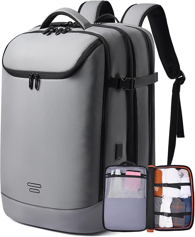 TANGCORLE Vacuum-Compressed Travel Backpack: Expandable, Airline-Approved Laptop Backpack—Unisex Business Backpack by TANGCOREL