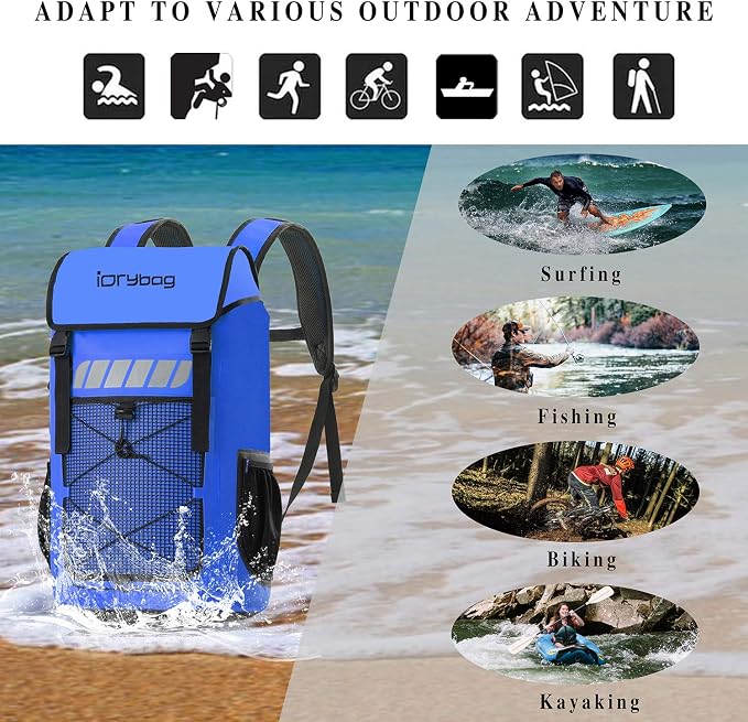 IDRYBAG Waterproof Backpack for Men 25L/45L, Dry Bags Kayak, Dry Backpack Camping Hiking - Image 6