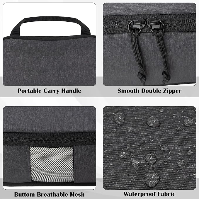 Compression Packing Cubes for Travel Essentials, Expandable Compression Bags Travel Cubes for Packing Suitcase Organizer Bags (Black, 4 pcs) - Image 4