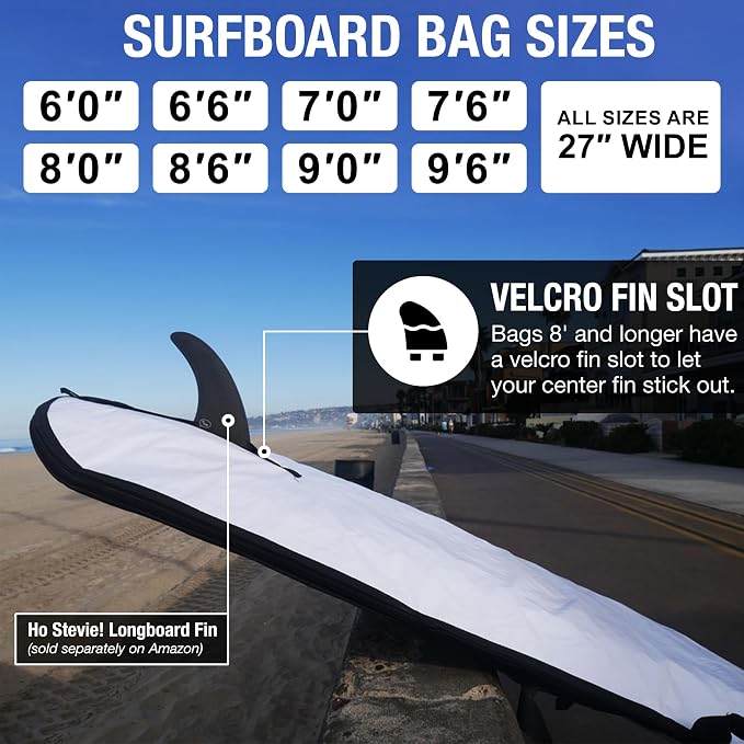 Ho Stevie! Surfboard Bag - Zippered Daybag - Fits All Shapes of Surfboards - Foam Padding and Durable Cover - Comfortable Shoulder Strap - Image 5