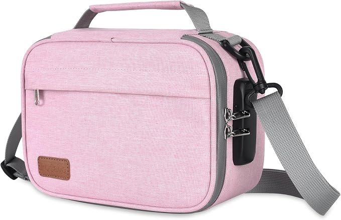 PODAHO Travel Smell Proof Carrier Bag with 10 Accessories, Multi-Use Storage Box Case with Combination Lock, Portable Food Containers Pouch, Great Gift for Women, (Pink Set) - Image 3