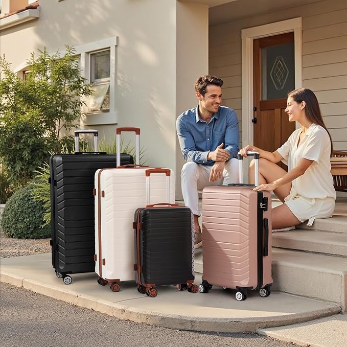Suitour 11 Piece Travel Luggage Sets(32″, 28″, 24″, 20″), 4 Piece Hardshell Suitcase with Wheels, 20inch Carry on Luggage, 24inch 28inch 32inch Checked Luggage（Black - Image 7