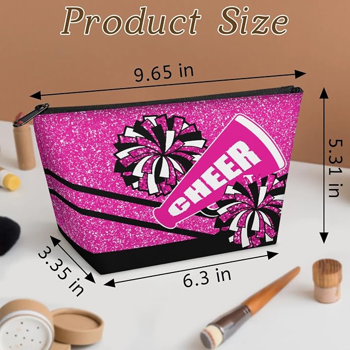 Cheerleading Dance Bag for Women Cheer Team Sport Gym Makeup Cosmetic Bag 2 Pcs Set - Image 3