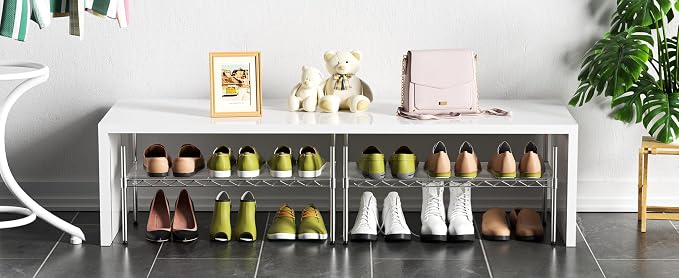 1-Tier Wire Shelf Rack,30" Wx14 Dx17 H,Single Metal Shelves Rack,Height Adjustable Metal Wire Shelving Unit and Storage for Kitchen,Cabinet,Countertop,Under-Sink,Closet,Pantry,Studio - Image 2