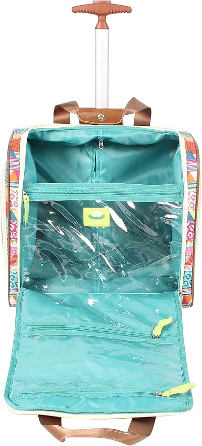 Lily Bloom Designer 15 Inch Carry On - Weekender Overnight Business Travel Luggage - Lightweight 2- Rolling Wheels Suitcase - Under Seat Rolling Bag for Women (On the Prowl) - Image 5
