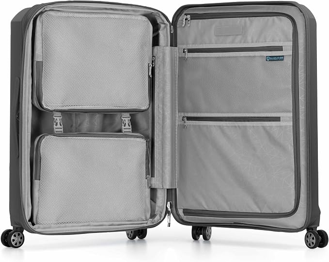 Traveler's Choice Pagosa Hardshell Expandable Luggage with Spinner Wheels, Gray, 2-Piece Set (22/27) - Image 8
