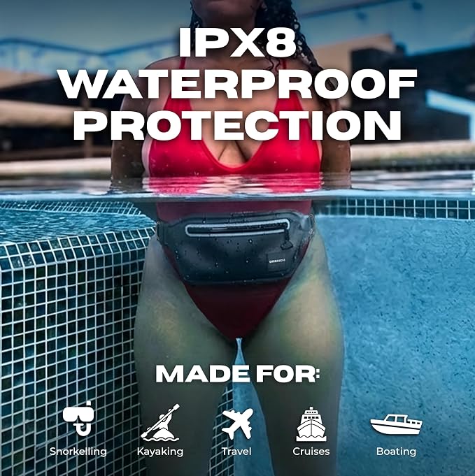 DRENCH Waterproof Fanny Pack with Floating Phone Pouch, IPX8 Submersible Waist Pack Dry Bag for Swimming, Snorkeling, Kayaking & SUP, Waterproof Belt Bag for Beach, Travel & Water Sports - Image 7